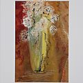 Derniere fleur de saison- acryl carton toilé 2017- 24X30cm-(n°107)