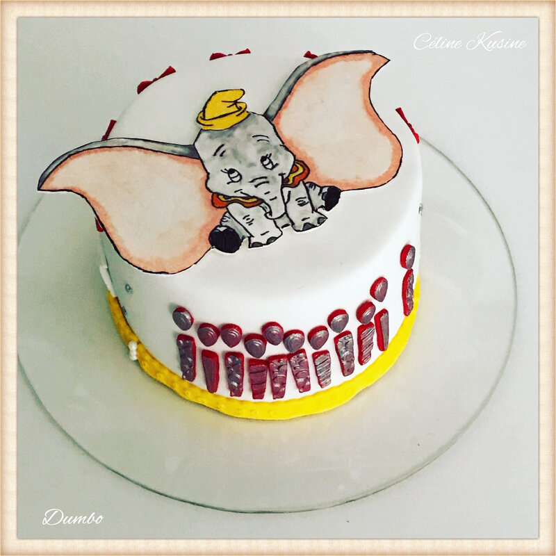 Gâteau Dumbo { Pâte à sucre }
