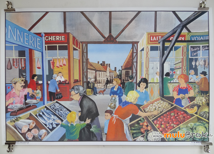 AFFICHE-SCOLAIRE-Ogé-Le-marché-1-muluBrok-Vintage