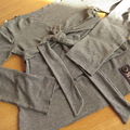 jersey coton mélangé rayé gris noir