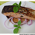 Tartine de saumon marine au vin blanc et fines herbes
