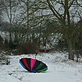 Parapluie et neige