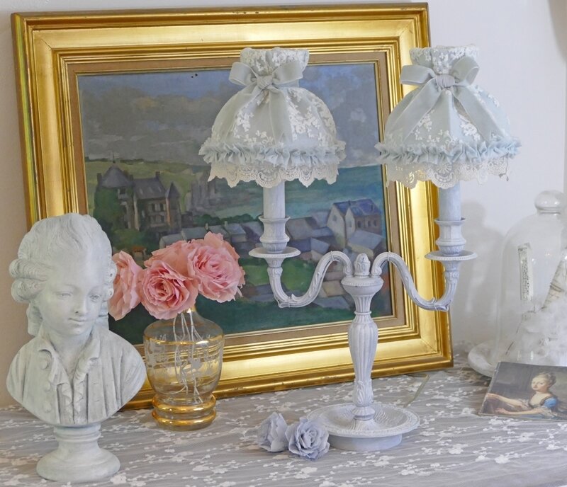 Lampe Lumières Et Romantique Création Abat De Perle Jour Pied lKTc1JF