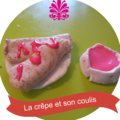 La crêpe et son coulis à la fraise 