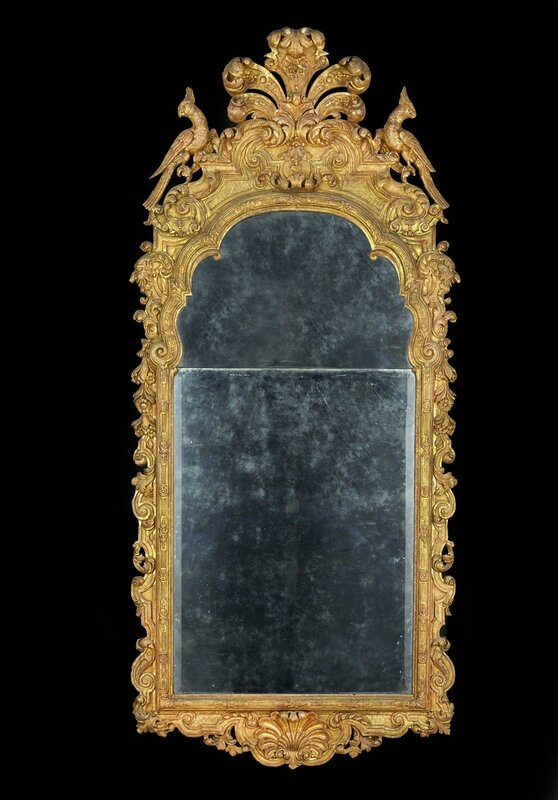 Miroir, travail probablement allemand ou hollandais du début du XVIIIe siècle