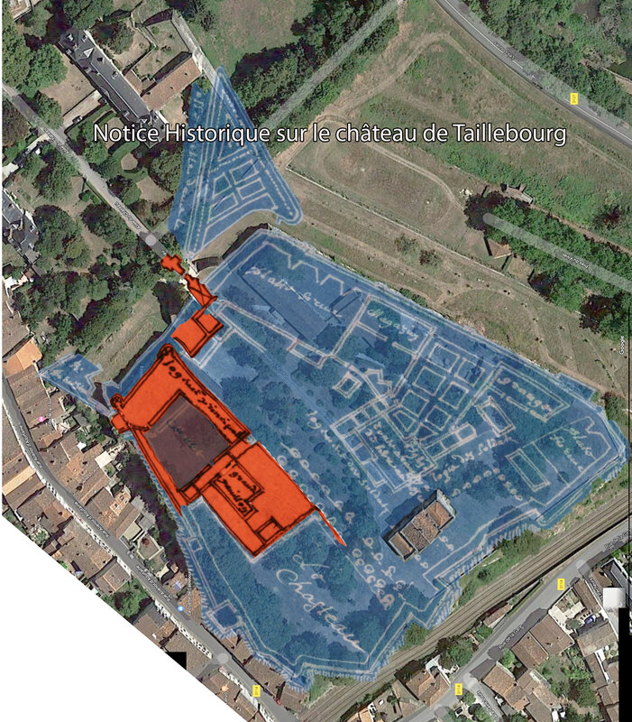 Plan Notice Historique sur le château de Taillebourg