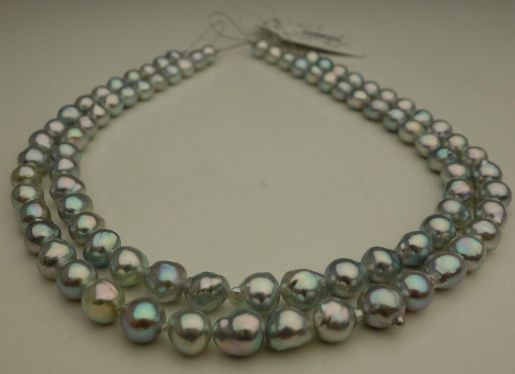 Blue Vietnamese baroque akoya pearls. Alain.R.Truong