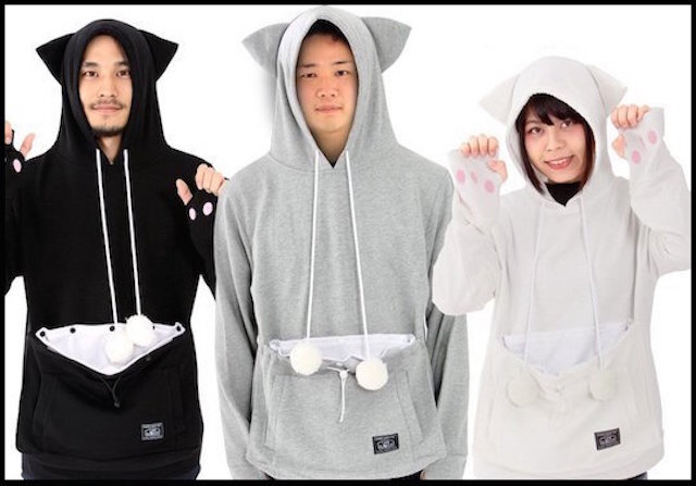 Sweat A Capuche Mewgaroo Poche Kangourou Transport De Chat Japan Trend Shop Le Blog De Moon