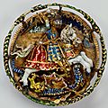 Hat badge with st. george and the dragon, flemish , c. 1520. royal collection © her majesty queen elizabeth ii