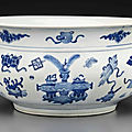 A blue and white censer, kangxi period (1662-1722)