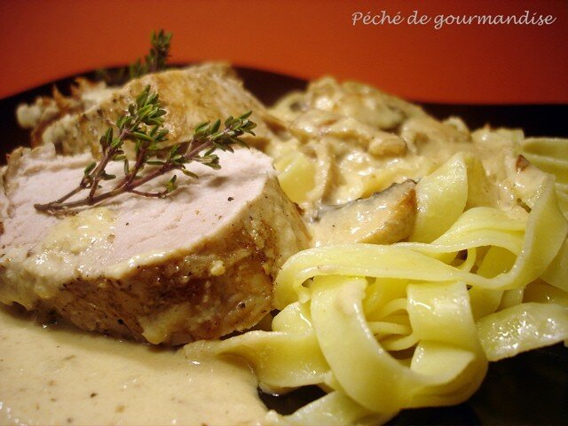 Filet Mignon De Porc à La Crème Damandes Péché De Gourmandise