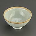 Cup with unglazed rim, 11th-early 12th century, Northern Song dynasty. Porcelain with translucent pale blue (qingbai) glaze, H: 5.4 W: 9.5 D: 9.5 cm, China. Gift of Mrs. Maureen R. Jacoby in memory of Rolf Jacoby. F1991.75. Freer/Sackler © 2014 Smithsonian
