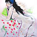 Dessin & Peinture - modèle d'atelier nu femme tableau à encadrer (14)