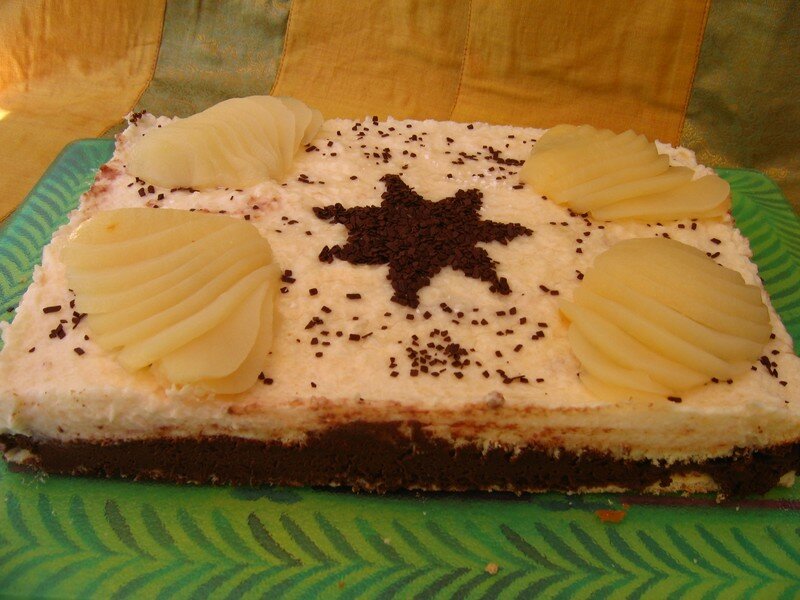 Gateau Mousse Au Chocolat Et Poire La Cuisine De Marie