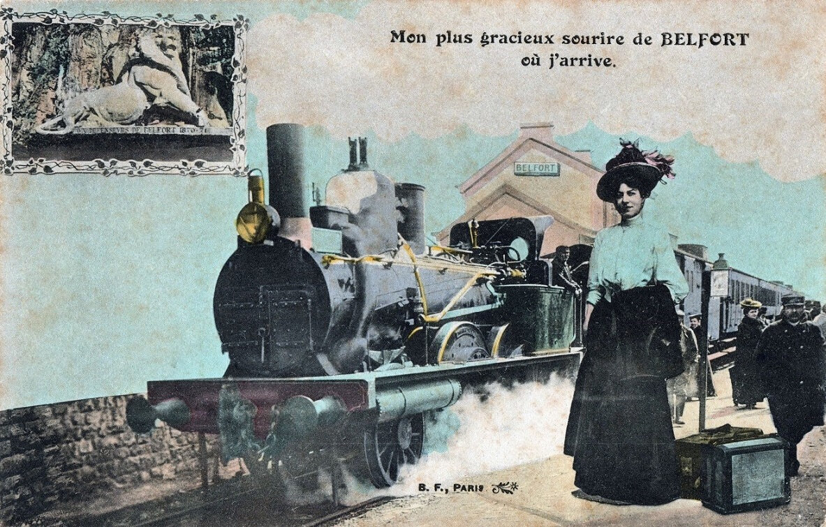 Carte Postale Passe Partout Gare De Belfort Avec Loco Voyageur Le Cartophilion