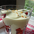 Coupe de fraises crème citron vert
