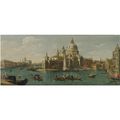 Venetian school, 18th century, view of the grand canal, venice, looking west with the dogana and santa maria della salute