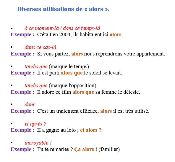 alors