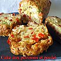 Cake aux poivrons et poulet