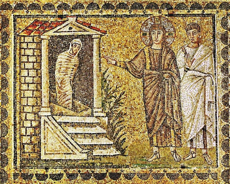 Résurrection de Lazare, Basilique saint Apollinaire, Ravenne, VIe
