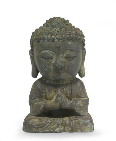 A bronze seated figure of the Buddha, Joseon dynasty, 17th century