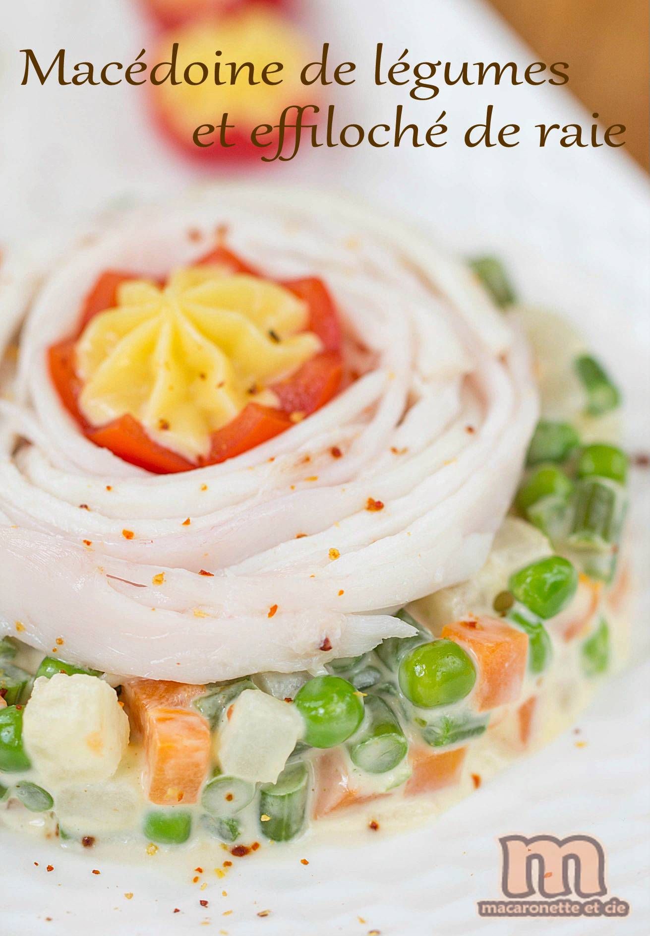 Peut On Manger De La Macédoine Chaude Macédoine de légumes et effiloché de raie - Macaronette et cie