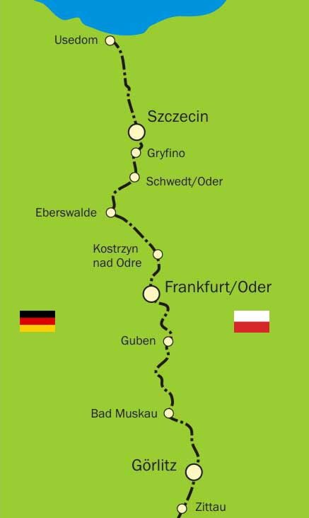 Карта германии река одер