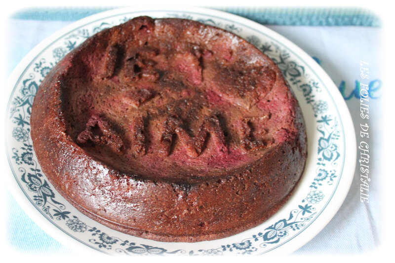 Gâteau choc framboises 13
