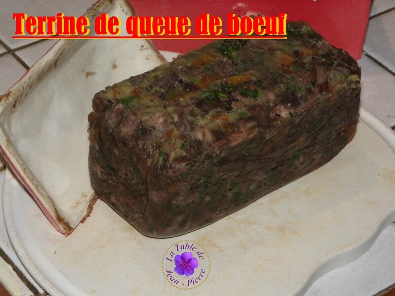 Terrine de queue de bœuf La table de Jean Pierre
