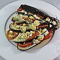 Aubergine en éventail à la mozzarella