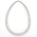 Mellerio diamond and platinum necklace and tiara