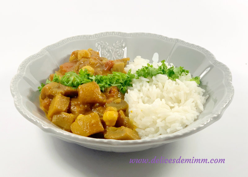 Curry d’aubergines et pois chiches 5