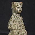 Bougeoir anthropomorphe, chine, dynastie han, 2° siècle bce-3° siècle ce