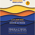 Caen, forum mondial de la paix, seconde édition les 4 et 5 juin 2019
