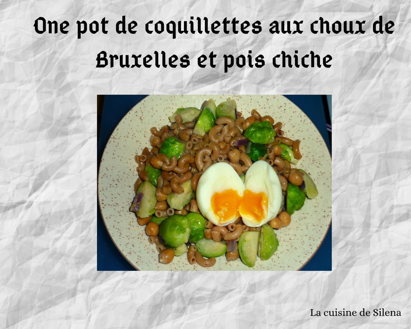 One pot de coquillettes aux choux de Bruxelles et pois chiche(2)