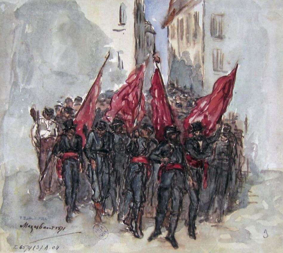 Gautier (Armand), un défilé pendant la Commune, 6 août 181 (Mazas)