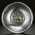 A fine and very rare parcel-gilt 'rhinoceros' silver dish , tang dynasty, 8th-9th century