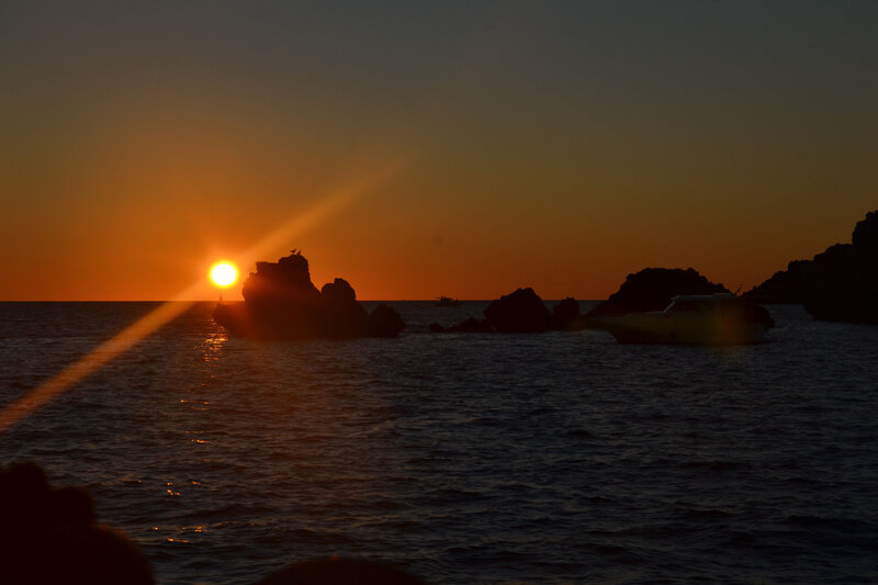 Récifs Grebeni au coucher du soleil, jeudi 22 octobre 2020
