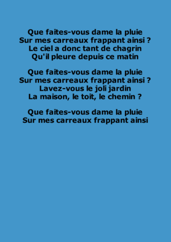 dame pluie