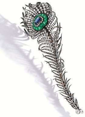 Peacock hot sale feather brooch