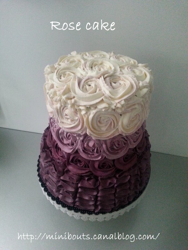 ombre rose cake