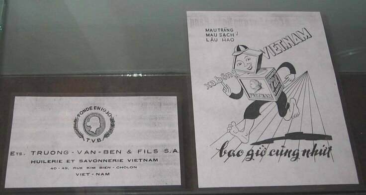 En-tête et publicité du savon Vietnam au Musée de la Ville de Ho Chi Minh-Ville