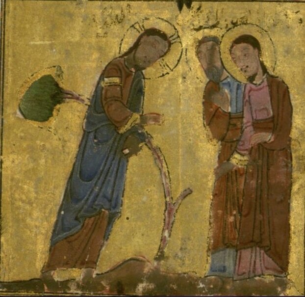 Disciples d'Emmaüs, évangéliaire copte de st Jean, ICP