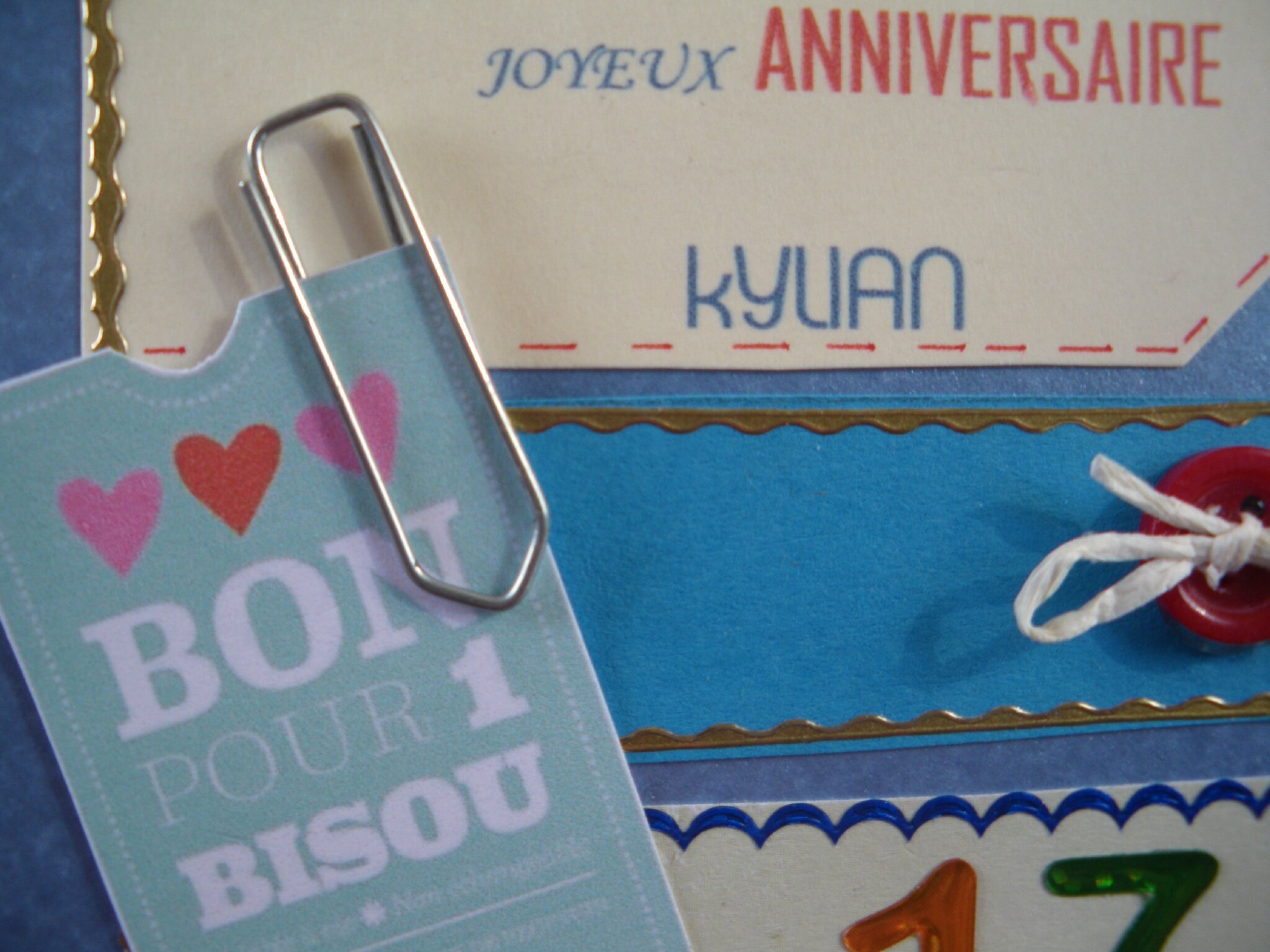 Carte Anniversaire Kylian Sylviascrap