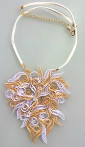 collier quil blanc doré 2