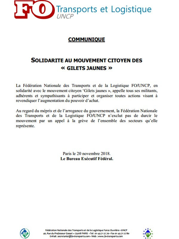 Solidarité Au Mouvement Citoyen Gilets Jaunes Syndicat