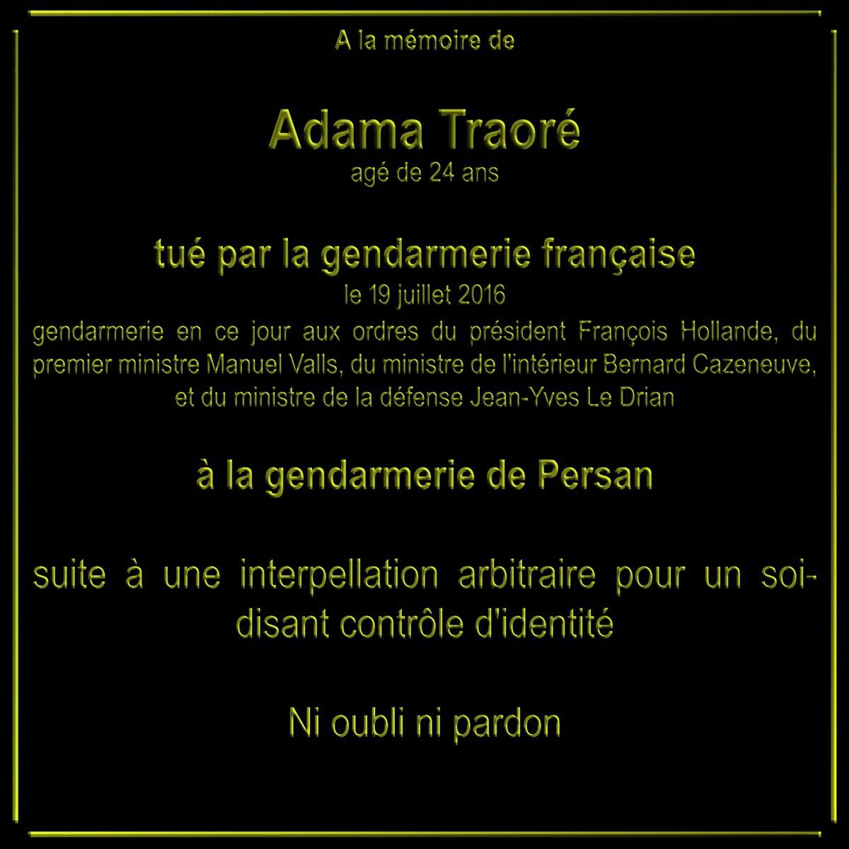 Rassemblement Pour Adama Traoré Et Sa Famille Amour