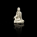 Statuette de guanyin en porcelaine blanc de chine, chine, dynastie qing, xviiie-xixe siècle