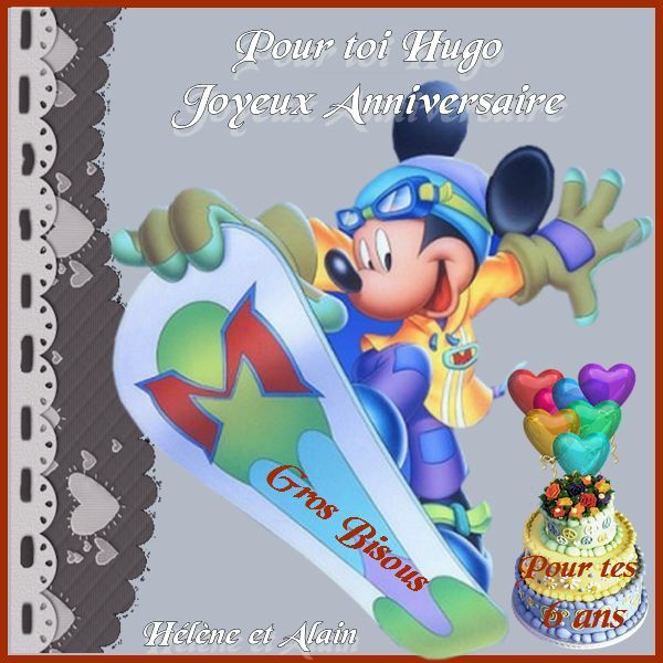 Pour Hugo Joyeux Anniversaire L Univers De Patounette Et Ses Amis Es