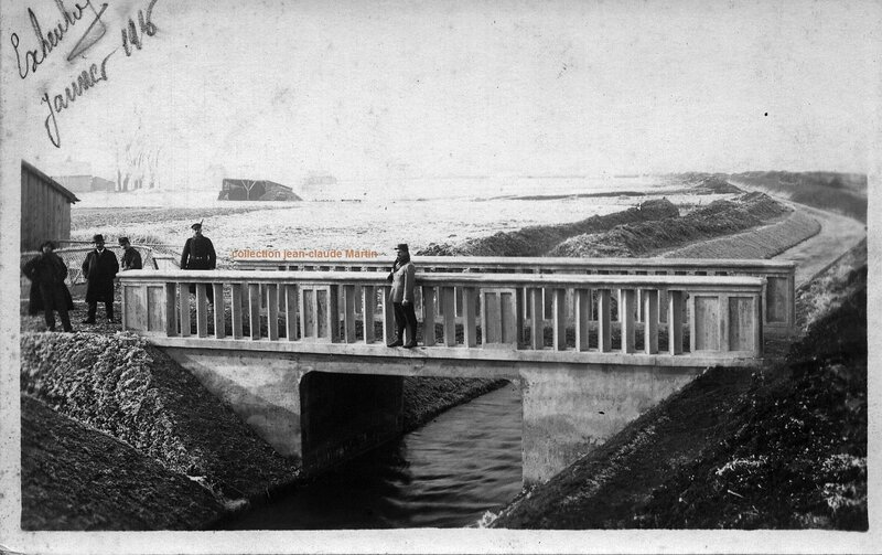 Eschenhof janvier 1916 le pont construit - Copie